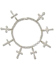Cross Bracelet with Bright Finished Crosses