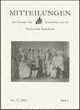 Mitteilungen des Vereins für Geschichte an der Universität-GH Paderborn