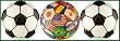 Soccer Balls w/ International Flags Golf Balls