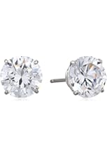 14k White or Yellow Gold Cubic Zirconia Stud Earrings (2.5 cttw, Diamond Equivalent)