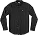 RVCA Men's That'll Do Oxford Long Sleeve Woven Shirt, Pirate Black, Large