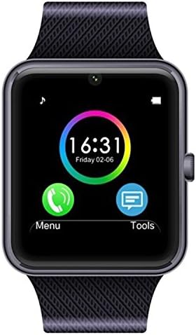 Smart Watch,MUJAY Sweatproof Bluetooth Wrist Watch Phone With Touch Screen,SIM Card Slot,Camera and NFC Bluetooth For IOS iPhone,Android Samsung HTC Sony Smartphones (Black)