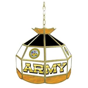 Trademark United States Army stained glass Tiffany lamp - 16-inches