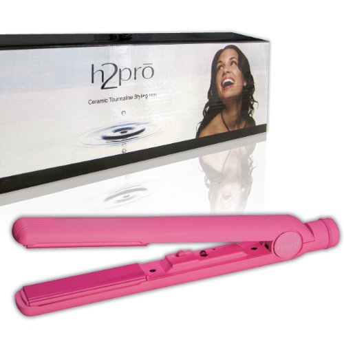 H2pro Professional Ceramic Tourmaline Styling Flat Iron, 1 Inch