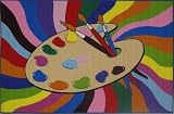 Fun Time Painting Time Rectangle Kids Rug Size 51 x 78