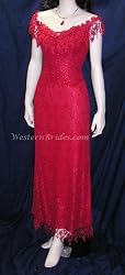 Venice Lace 2-Piece Corset Set in Red