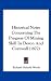 Historical Notes Concerning the Progress of Mining Skill in Devon and Cornwall (1872)