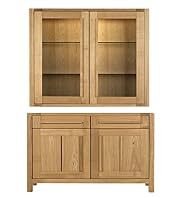 Sonoma Light 2-Door Glazed Top & 2-Drawer Sideboard Set Sonoma Light 2-Door Glazed Top & 2-Drawer Sideboard Set
