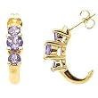 14K Yellow Gold Tanzanite Earrings