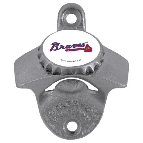 Atlanta Braves Metal Wall Mounted Beer Bottle Opener