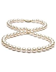 White Freshwater Pearl Necklace: 7-8mm, 18" AAA