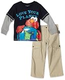Sesame Street Boys 2-7 Elmo Love Your Planet 2 Piece Pant Set