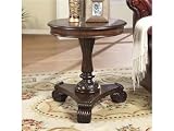 Round End Table (Mahogany) (28
