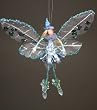 Blue Flower Sparkling Garden Fairy Ornament 8"