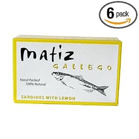 Matiz Gallego Sardines in Olive Oil, 4.2-Ounce Unit (Pack of 6)