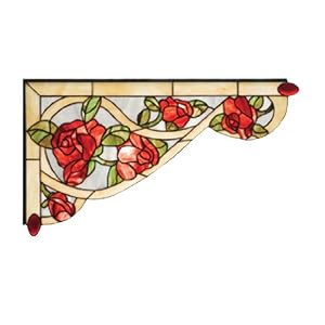 23 Inch W X 13 Inch H Bed Of Roses Left Corner Bracket Windows by Meyda