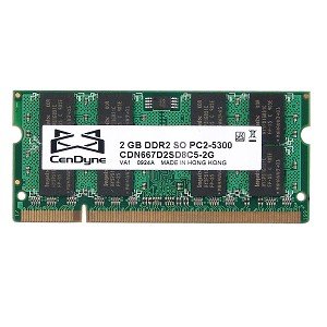 CenDyne 2GB DDR2 RAM PC2-5300 200-Pin Laptop SODIMM by 
