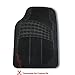 FH GROUP FH-V16404 All Weather Rubber Auto Floor Mats Liner - 3pc Set Black