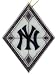 New York YANKEES Stained Art Glass Christmas Ornament