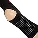 Challenge Toeless Open Heel Grippers Yoga Socks - 2 pack (Black/Pink, Size 6-12)