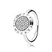 Pandora Jewelry Logo Cubic Zirconia Ring in Sterling Silver, Size 7.5