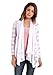 VESSOS Women Cardigans Open Front See Through Flower Printed Draped Shawl Cardigan