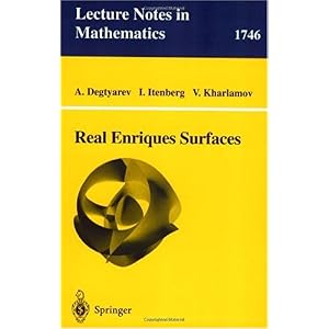 【クリックで詳細表示】Real Enriques Surfaces (Lecture Notes in Mathematics) [ペーパーバック]