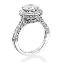 2 1/2 CT, Choice of White or Yellow Round Diamond Solitaire Engagement Ring