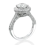 Search : 2 1/2 CT, Choice of White or Yellow Round Diamond Solitaire Engagement Ring