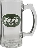 New York Jets Beer Mug: 3D Logo Glass Tankard