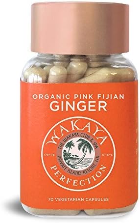 Wakaya Perfection Organic Pink Fijian Ginger Vegetarian Capsules, 70 Count by Wakaya Perfection