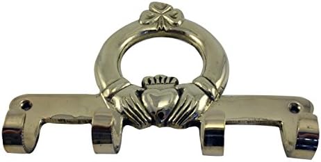 Liffey Artefacts Brass Irish Claddagh Key Rack