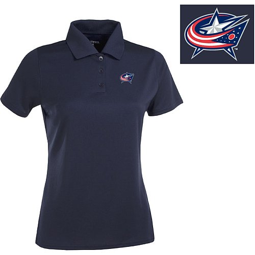 Antigua Columbus Blue Jackets Women's Exceed Polo Shirt Extra Large