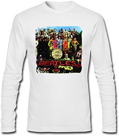 SaXiMi Men's The Beatles Sgt Pepper's Lonely Hearts Club Band Long Sleeve T shirts Size L White