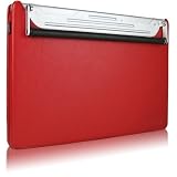 Case-Mate 15 Signature Sleeve MacBook Laptop Holder in Italian Leather over Form-fit Shell, Sienna Red (67534)