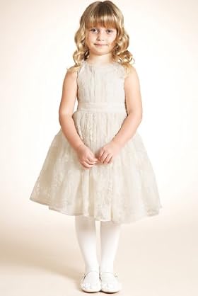 Autograph Round Neck Floral Embroidered Dress