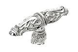 Carpe Diem Hardware 1047-24 Acanthus with Leaves Large Knob Romanesque Style with Column Base Rosett