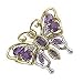 9ct Amethyst & Diamond Brooch.