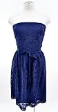 IMAGE OF Trina Turk Navy Blue Lace Zafira Strapless Dress
