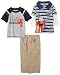 Nannette Baby Sesame Street Boys Elmo 3 Piece Pant Set, Grey/Blue
