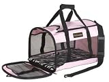 Soft Sided Kennel Cab Large (20x11.5x12) Pink zebra (Catalog Category: Dog Dog Carriers)