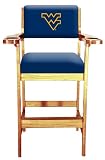 West Virginia Mountaineers Single Spectator Chair - Oak Finish