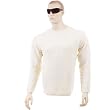Thug or Angel Men's Jet Black collection, cream crew neck knitted jumper. JBLK3916