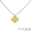 PILGRIM SKANDERBORG, DENMARK Wonderful Necklace With Precious Stones - Genuine Crystals and Seed Pearls Made in Silver Base metal and Two tone Enamel. Total item weight 13.7g