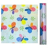 American Greetings 35 Sq Ft Gift Wrap - Butterfly Giggle Embossed (pack Of 48) Pack of 48 pcs