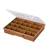Stack-On SBBZ-18 17 Compartment Parts Storage Organizer Box with Removable Dividers, Bronze