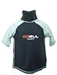 Gul Childrens Long Sleeved Rash Vest Black/Grey 7-8yrs