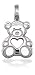 Medium Size Sterling Silver Bear with Open Heart
