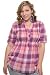 Torrid Plus Size Purple and Coral Plaid Smocked Babydoll Shirt