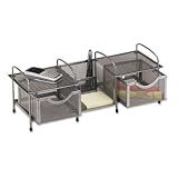 Rolodex 9C9300PEWT Wire Mesh Large Wireless Organizer, Pewter